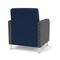 Lesro Siena Lounge Reception Guest Chair, Brushed Steel, MD Ink Back, MD Ink Seat, RS Echo Arm Panels SN1101 - alternate 2